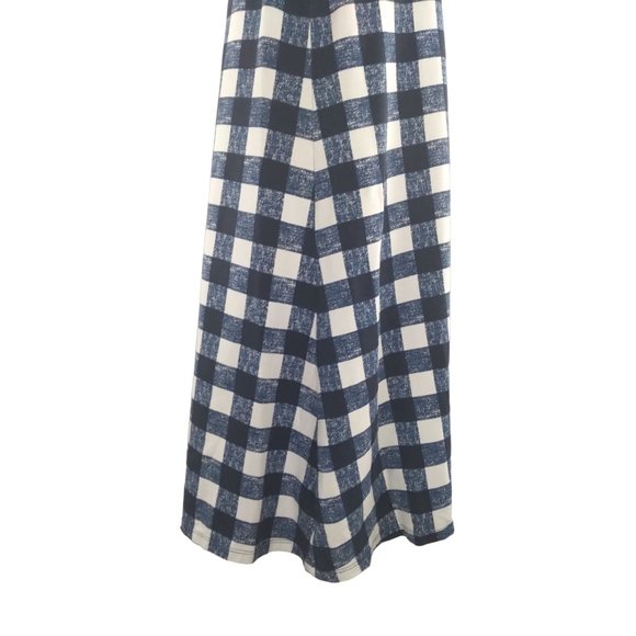 Duffield Lane Checkered cotton spandex sleeveless Large button detail dress US L - Picture 14 of 16